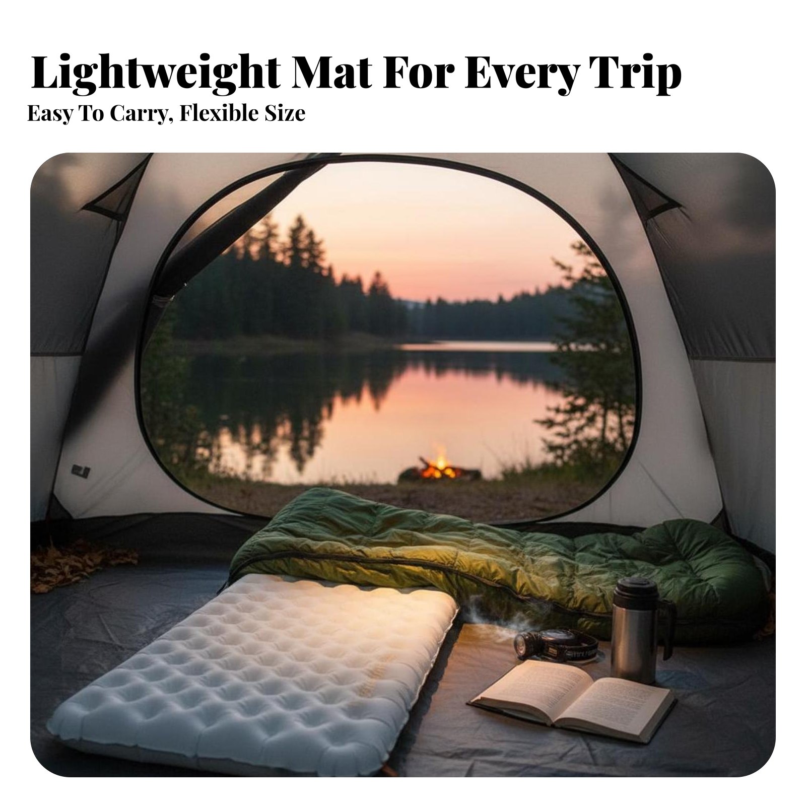 Inflatable Sleeping Pad, Light - Outdoor Camping Inflatable Tent ulasan dan harga