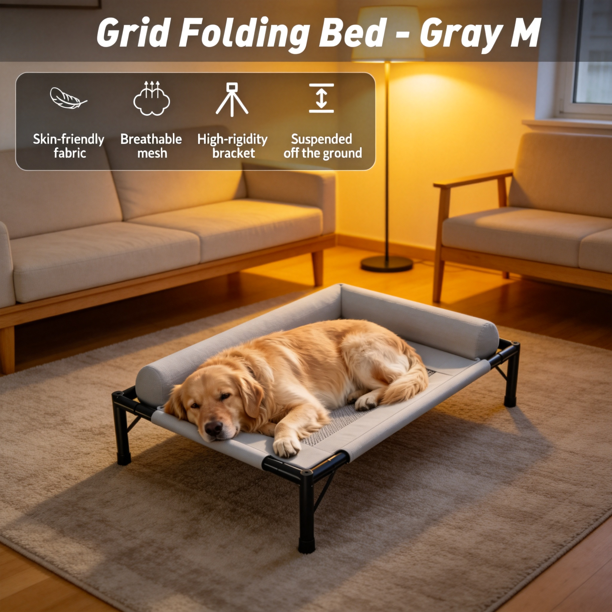 Detachable Waable Foldable Dog - Outdoor Camping Dog Bed ulasan dan harga