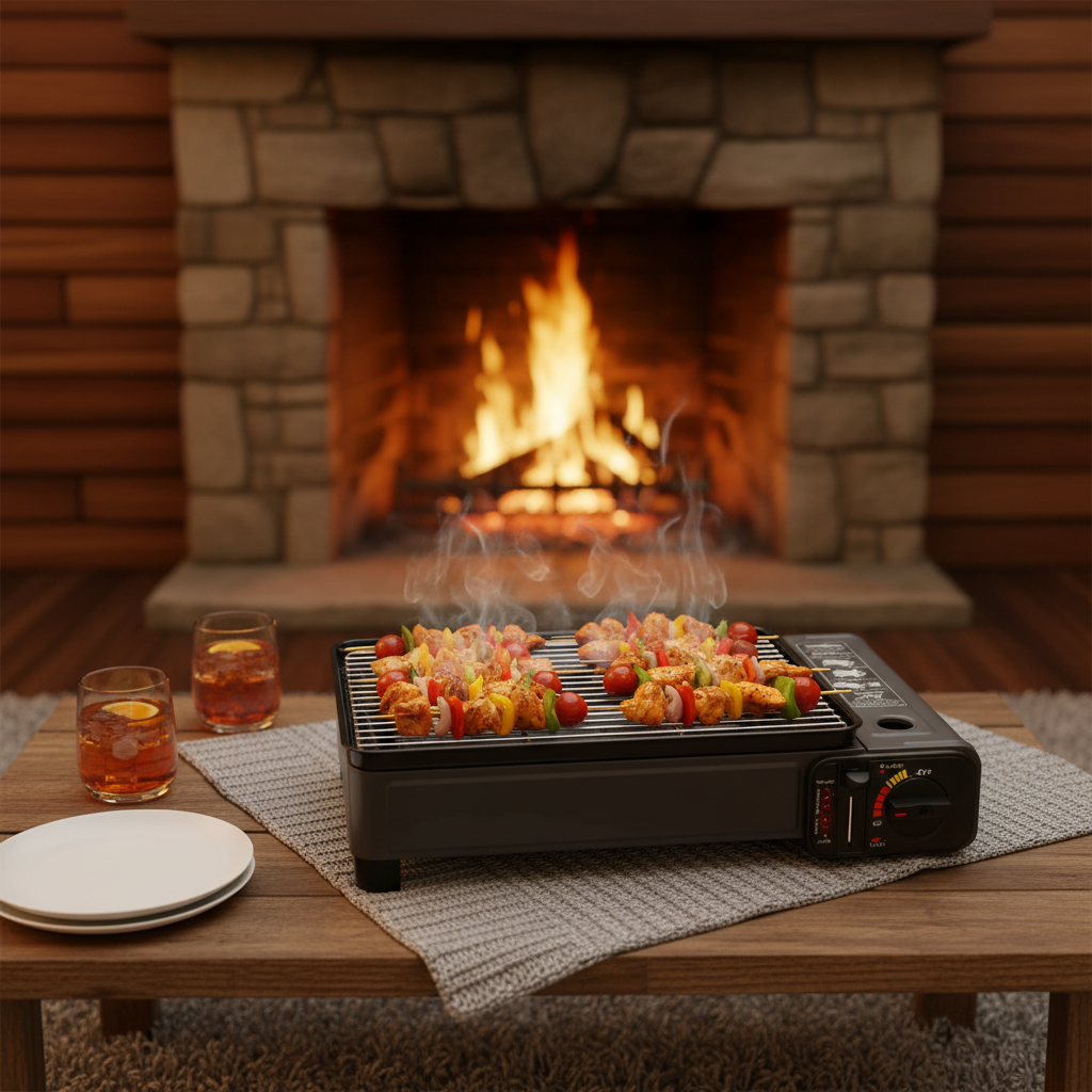 Portable Butane Gas Grill Stov - Outdoor Camping Griddle ulasan dan harga